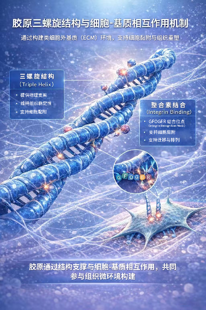 破译“生命支架”：活性胶原蛋白的结构科学与材料应用前景